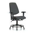 Blue Ridge Ergonomics Desk Chair, Vinyl, 18" to 23" Height, Adjustable Arms, Charcoal BR-VDHCH-MB-RT-T0-A1-RG-8605