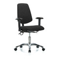 Blue Ridge Ergonomics Fabric Desk Chair, 19" to 24", Adjustable Arms, Black BR-ESD-FDHCH-MB-CR-T1-A1-EC-ESDBLK