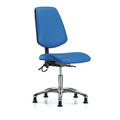 Blue Ridge Ergonomics Fabric Desk Chair, 19" to 24", No Arms, Blue BR-ESD-VDHCH-MB-CR-T1-A0-EG-ESDBLU