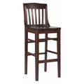 Flash Furniture Stool, Hercules, Walnut Wood XU-DG-W0006BAR-WAL-GG