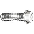 Zoro Select Class 8.8, M6-1.00 Flange Bolt, Zinc Plated Steel, 18 mm L, 100 PK M01258.060.0025