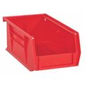 Durham Mfg 10 lb Hang & Stack Storage Bin, Copolymer Polypropylene, 4-3/16 in W, 3 in H, Red, 7-7/16 in L PB30220-17