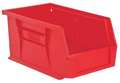 Durham Mfg 30 lb Hang & Stack Storage Bin, Copolymer Polypropylene, 5-1/2 in W, 5 in H, 11-3/8 in L, Red PB30230-17