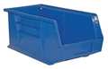 Durham Mfg 60 lb Hang & Stack Storage Bin, Copolymer Polypropylene, 8-1/4 in W, 7 in H, 14-5/8 in L, Blue PB30240-52