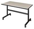 Regency RectangleKobe Flip Top Tables, 48X24X29, Wood, MetalTop, Maple MKFT4824PL