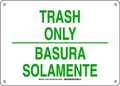 Brady Facility Sign, Bilingual, Plastic, 10X14 in, 125503 125503