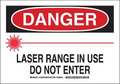 Brady Danger Sign, 7 in H, 10 in W, Polyester, Rectangle, 129266 129266