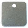 Zoro Select Tag, SS, Silver, 1" H x 1" W, Square, PK100 41423