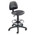 Safco Chair with Footring, 25" L 54" H, Vinyl Seat 3406BL