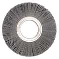 Weiler 6" Nylox Metal Hub Wheel Brush .035/180SC Crimped Fill 2" Arbor Hole 20610