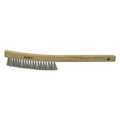 Weiler Plater's Brush Stainless Steel Fill 4x19 Rows Curved Handle 44232