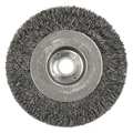 Weiler 4" Narrow Face Crimped Wire Wheel .0118" Steel 5/8"-1/2" Arbr Hole 00135