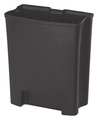 Rubbermaid Commercial 6 gal Rectangular Rigid Liner, Black, 9 in Dia, Plastic 1883618