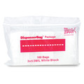 Reloc Zippit Reclosable Poly Bag 2-MIL, 3"x 5", With White Block WR35