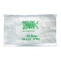 Reloc Zippit Reclosable Poly Bag 4-MIL, 24"x 24", Clear 4R2424