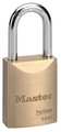 Master Lock Padlock, Keyed Alike, Standard Shackle, Rectangular Brass Body, Boron Shackle, 25/32 in W 6842D125KA