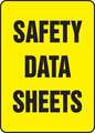 Accuform Safety Data Sheets Safety Sign, 14 in Height, 10 in Width, Rectangle MCHM517VP
