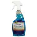 Zep Liquid Glass Cleaner, 1 qt., Blue, Pleasant, Plastic Spray Bottle, 12 PK F33601
