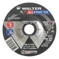 Walter Surface Technologies Depressed Center Grinding Wheel, Type 27, 0.25 in Thick, Zirconia Alumina 08H500