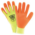 Pip Foam Nitrile Hi-Vis Coated Gloves, Palm Coverage, Orange/Yellow, XL, PR HVY710HSNF/XL