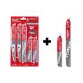 Milwaukee Tool Carbide Teeth Sawzall, 5 Pcs 49-22-5505, 48-00-5201, 48-00-5202