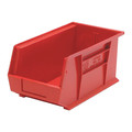 Quantum Storage Systems 60 lb Hang & Stack Storage Bin, Polypropylene, 8-1/4 in W, 7 in H, Red, 14-3/4 in L, 3 PK K-QUS240RD-3