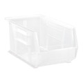 Quantum Storage Systems 60 lb Hang & Stack Storage Bin, Polypropylene, 8-1/4 in W, 7 in H, 14-3/4 in L, Clear, 3 PK K-QUS240CL-3