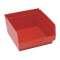 Quantum Storage Systems 50 lb Shelf Storage Bin, Polypropylene, 11-1/8 in W, 6 in H, Red, 11-5/8 in L, 4 PK K-QSB209RD-4