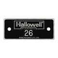 Hallowell Number Plate, Numbers 26 to 50, Aluminum NPH26-50