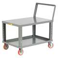 Little Giant Steel Raised Handle Utility Cart, 2 Shelves, 1200 lb LK30605PYBKAH