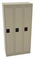 Tennsco Wardrobe Locker, 36 in W, 18 in D, 72 in H, (1) Tier, (3) Wide, Sand STS-121872-CSD