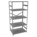 Tennsco Metal Shelving Unit, 24"D x 36"W x 75"H, 5 Shelves, Carbon Steel ESP-2436