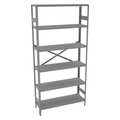 Tennsco Metal Shelving Unit, 12"D x 36"W x 75"H, 6 Shelves, Carbon Steel ESP-6-1236