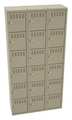 Tennsco Box Locker, 36 in W, 12 in D, 72 in H, (3) Wide, Sand BS6-121212-CSD