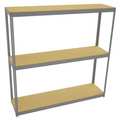 Tennsco Boltless Shelving Unit, 24-5/8"D x 96-5/8"W x 96"H, 4 Shelves, Steel ZLC8-9624S-3D