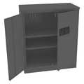 Tennsco 22 ga. ga. Carbon Steel Storage Cabinet, 36 in W, 42 in H, Stationary 4218DLXELBK