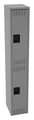 Tennsco Wardrobe Locker, 12 in W, 15 in D, 72 in H, (1) Wide, (2) Openings, Medium Gray DTS-121536-AMG