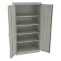 Tennsco 24 ga. Steel Storage Cabinet, 36 in W, 72 in H, Stationary 7218DLXLG