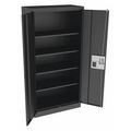 Tennsco 24 ga. Carbon Steel Storage Cabinet, 36 in W, 72 in H, Stationary 7218ELBK