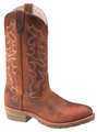 Double H Boots Size 8-1/2 Men's Western Boot Steel Work Boot, Brown DH1592 SZ: 8.5D