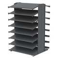 Akro-Mils Steel Double-Sided Pick Rack, 36 in W x 60 in H x 36 in D, 16 Shelves, Gray APRD18