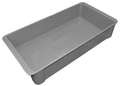Molded Fiberglass Stacking Container, Gray, Fiberglass Reinforced Composite, 23 3/8 in L, 12 in W, 4 3/8 in H 8084085136