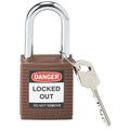 Brady Lockout Padlock, KD, Brown, 1-3/4"H 103033