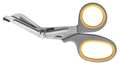 Physicianscare Scissors, 7 In. L, Silver, Rounded, Titanium 90292