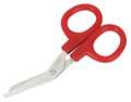 First Aid Only Scissors, 4 In. L, Silver, Rounded, Metal 17-008