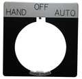 Eaton Cutler-Hammer Legend Plate, Hand Off Automatic, Black 10250TS51