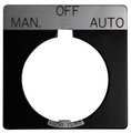 Eaton Cutler-Hammer Legend Plate, Manual Off Automatic, Black 10250TS68