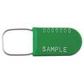 Tydenbrooks Padlock Seals, 100 Lb, Green, PK1000 6170000-2