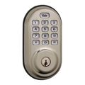 Yale Real Living Electronic Keyless Deadbolt, Satin Nickel YRD216HA619