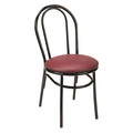 Kfi Upholstered Cafe Chair, Burgundy Vinyl 3210BK-9602